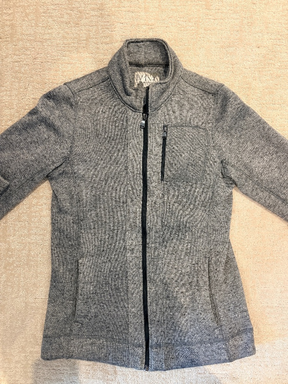 Marc New York Grey/Black fleece jacket, Small
